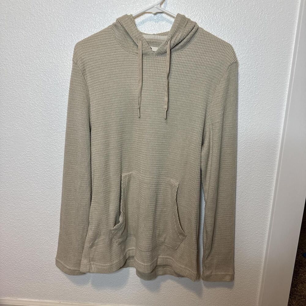 Rainforest Men's Tan Waffle knit Hoodie Size M